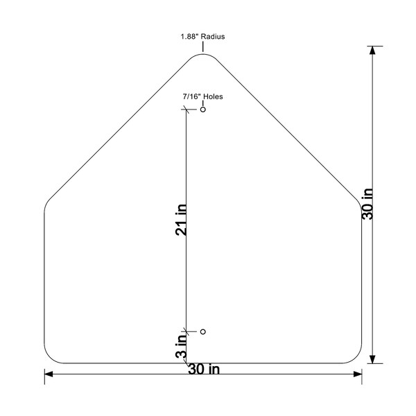 Diamond Grade Cubed Reflective DG3 080 - 30 In.X30 In. - School Pedistrain Symbol Pentagon